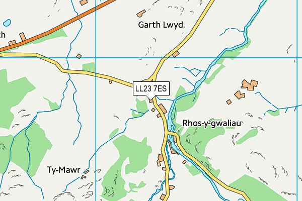 LL23 7ES map - OS VectorMap District (Ordnance Survey)