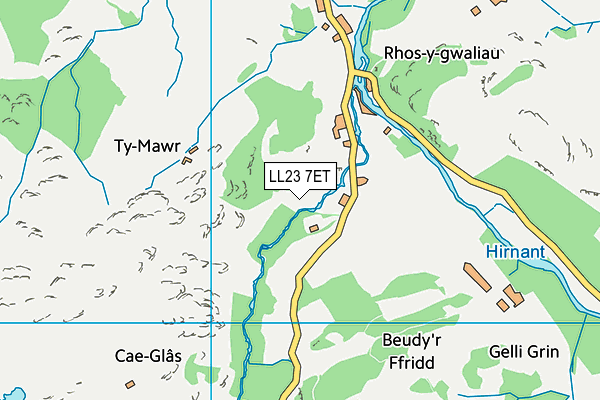 LL23 7ET map - OS VectorMap District (Ordnance Survey)
