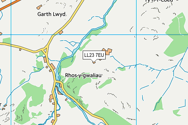 LL23 7EU map - OS VectorMap District (Ordnance Survey)