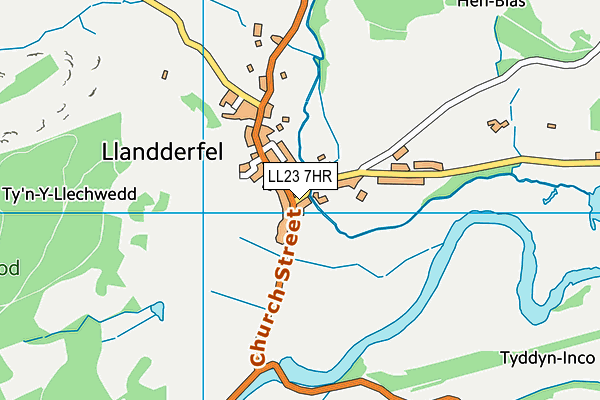 LL23 7HR map - OS VectorMap District (Ordnance Survey)