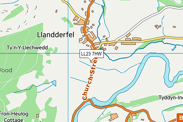 LL23 7HW map - OS VectorMap District (Ordnance Survey)
