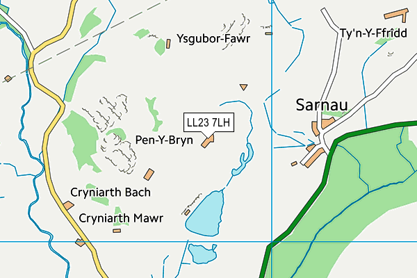 LL23 7LH map - OS VectorMap District (Ordnance Survey)