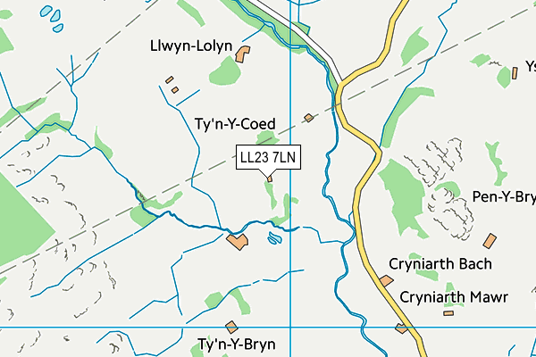 LL23 7LN map - OS VectorMap District (Ordnance Survey)