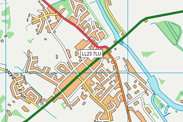 LL23 7LU map - OS VectorMap District (Ordnance Survey)