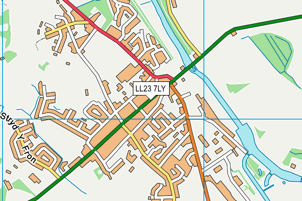 LL23 7LY map - OS VectorMap District (Ordnance Survey)