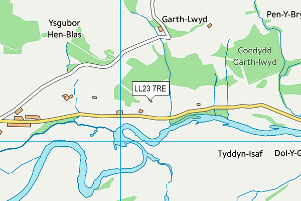 LL23 7RE map - OS VectorMap District (Ordnance Survey)