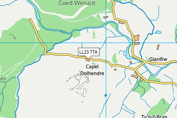 LL23 7TA map - OS VectorMap District (Ordnance Survey)