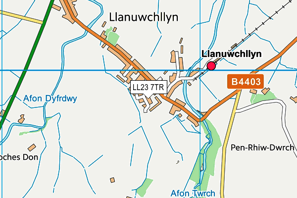 LL23 7TR map - OS VectorMap District (Ordnance Survey)