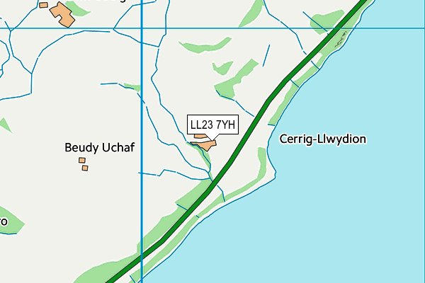 LL23 7YH map - OS VectorMap District (Ordnance Survey)