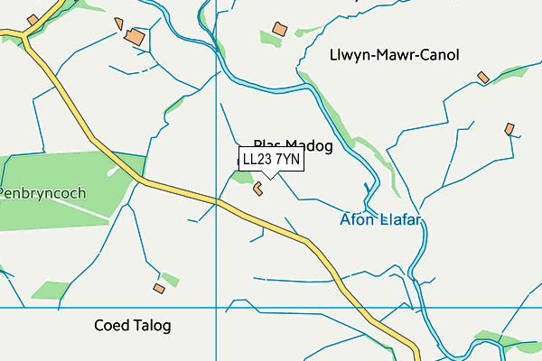 LL23 7YN map - OS VectorMap District (Ordnance Survey)