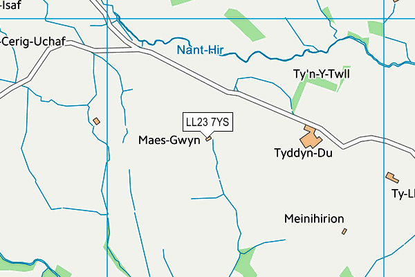 LL23 7YS map - OS VectorMap District (Ordnance Survey)