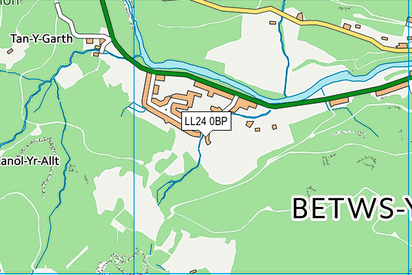 LL24 0BP map - OS VectorMap District (Ordnance Survey)