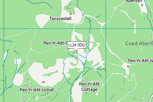 LL24 0DG map - OS VectorMap District (Ordnance Survey)