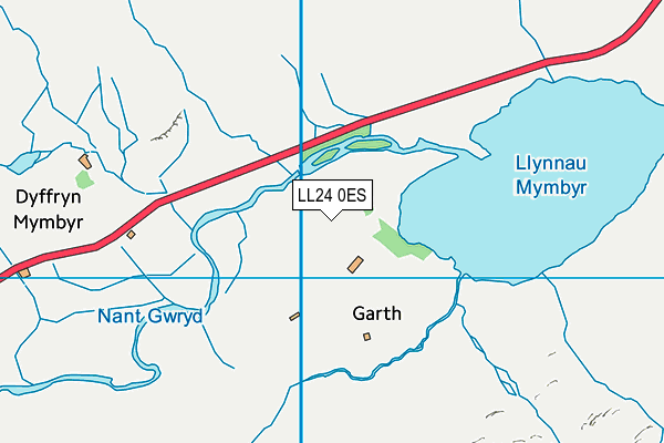 LL24 0ES map - OS VectorMap District (Ordnance Survey)