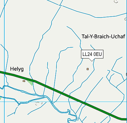 LL24 0EU map - OS VectorMap District (Ordnance Survey)