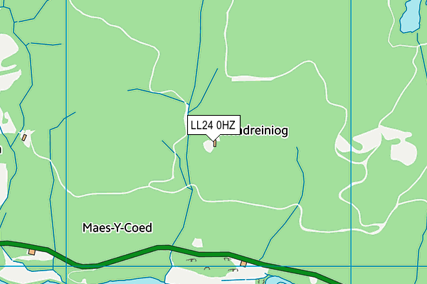 LL24 0HZ map - OS VectorMap District (Ordnance Survey)