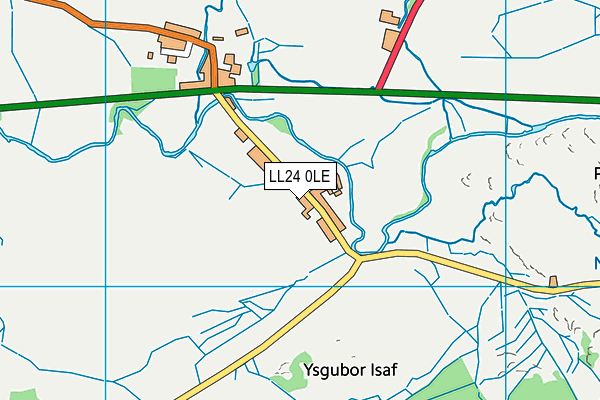 LL24 0LE map - OS VectorMap District (Ordnance Survey)