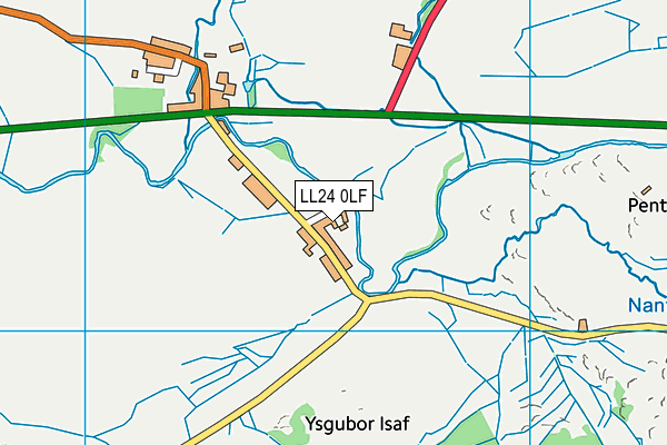 LL24 0LF map - OS VectorMap District (Ordnance Survey)