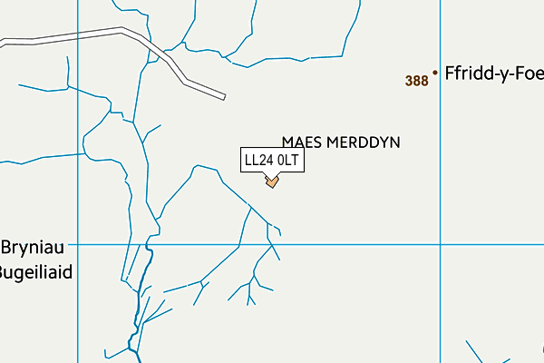 LL24 0LT map - OS VectorMap District (Ordnance Survey)