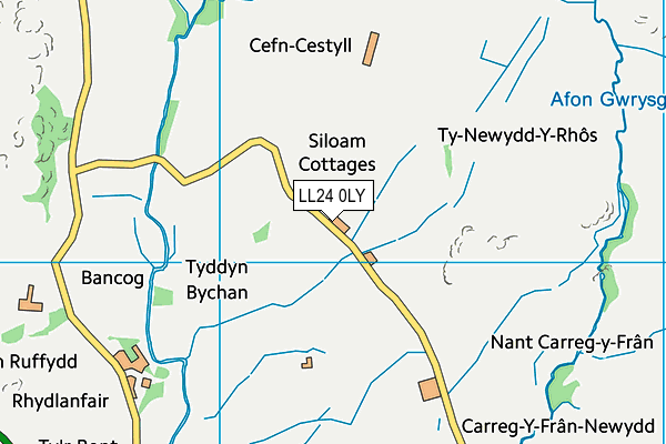 LL24 0LY map - OS VectorMap District (Ordnance Survey)