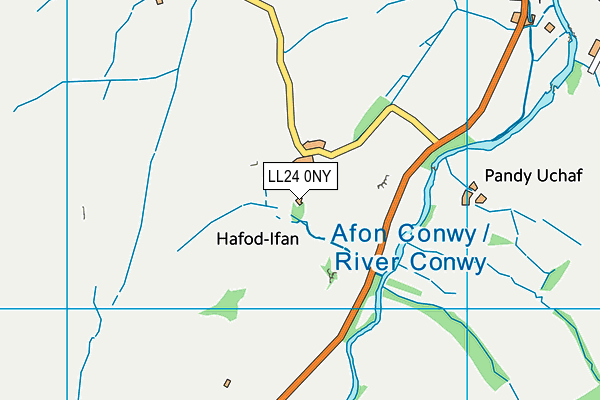 Ysgol Ysbyty Ifan map (LL24 0NY) - OS VectorMap District (Ordnance Survey)