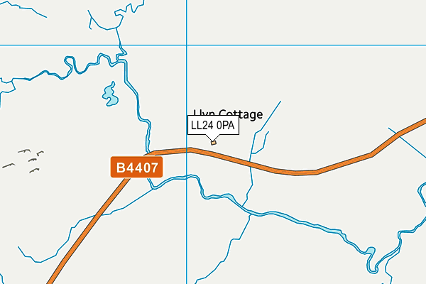 LL24 0PA map - OS VectorMap District (Ordnance Survey)