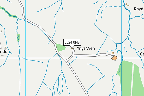 LL24 0PB map - OS VectorMap District (Ordnance Survey)