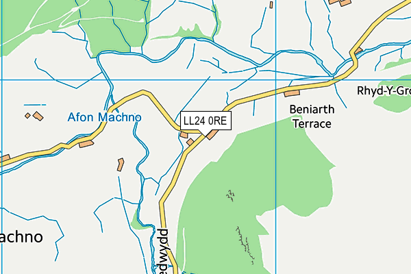 LL24 0RE map - OS VectorMap District (Ordnance Survey)