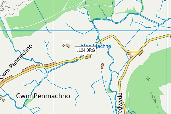 LL24 0RG map - OS VectorMap District (Ordnance Survey)