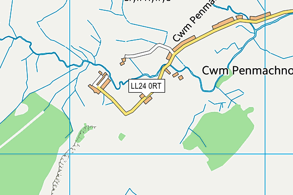 LL24 0RT map - OS VectorMap District (Ordnance Survey)