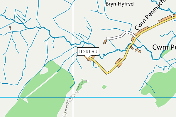 LL24 0RU map - OS VectorMap District (Ordnance Survey)
