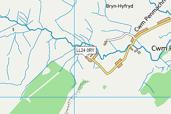 LL24 0RY map - OS VectorMap District (Ordnance Survey)