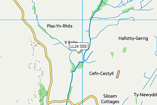 LL24 0SS map - OS VectorMap District (Ordnance Survey)