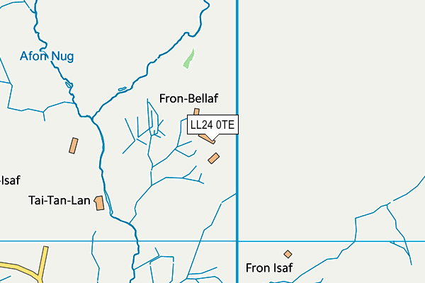 LL24 0TE map - OS VectorMap District (Ordnance Survey)