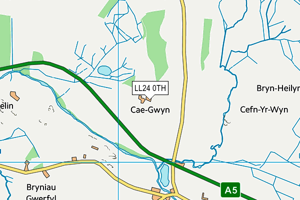LL24 0TH map - OS VectorMap District (Ordnance Survey)