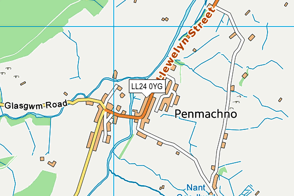 LL24 0YG map - OS VectorMap District (Ordnance Survey)