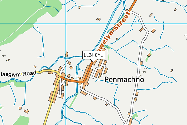 LL24 0YL map - OS VectorMap District (Ordnance Survey)