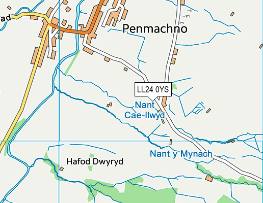 LL24 0YS map - OS VectorMap District (Ordnance Survey)