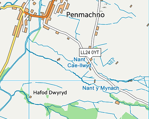 LL24 0YT map - OS VectorMap District (Ordnance Survey)