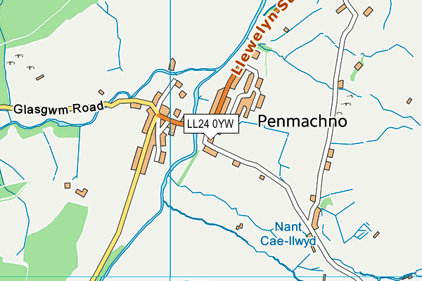 LL24 0YW map - OS VectorMap District (Ordnance Survey)