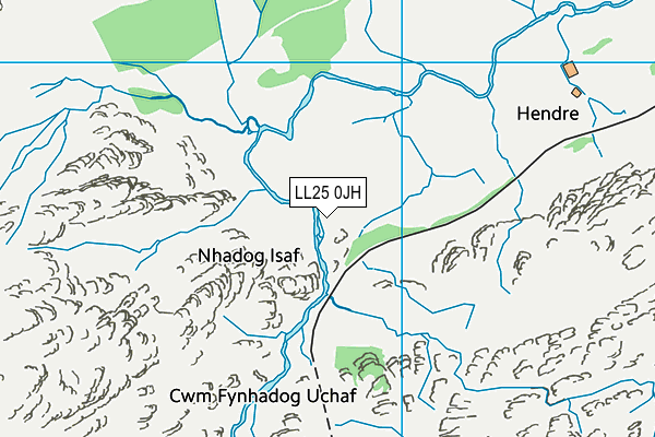 LL25 0JH map - OS VectorMap District (Ordnance Survey)