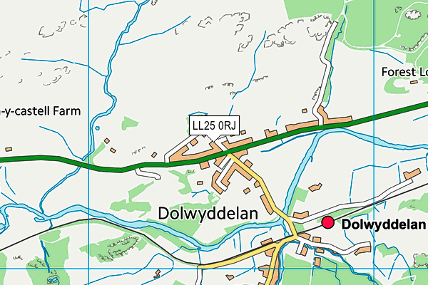 LL25 0RJ map - OS VectorMap District (Ordnance Survey)