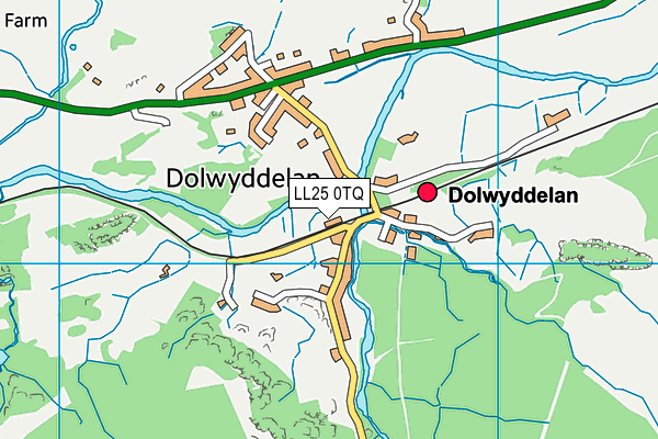 LL25 0TQ map - OS VectorMap District (Ordnance Survey)