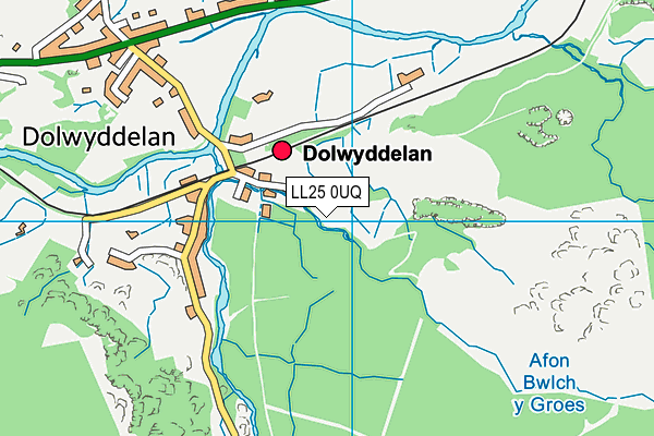 LL25 0UQ map - OS VectorMap District (Ordnance Survey)