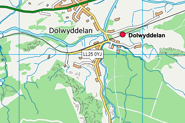 LL25 0YJ map - OS VectorMap District (Ordnance Survey)