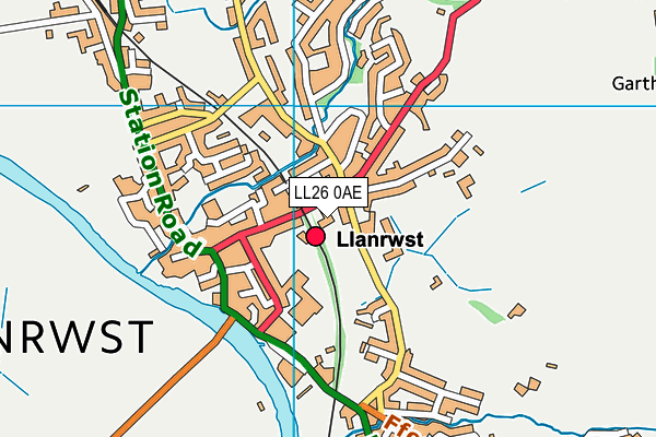 LL26 0AE map - OS VectorMap District (Ordnance Survey)