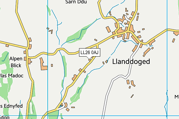 LL26 0AJ map - OS VectorMap District (Ordnance Survey)