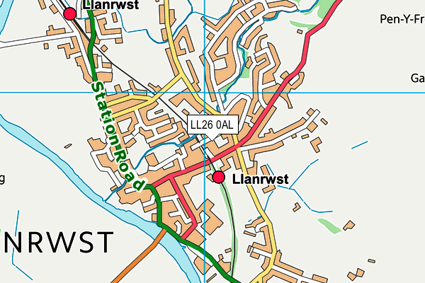 LL26 0AL map - OS VectorMap District (Ordnance Survey)