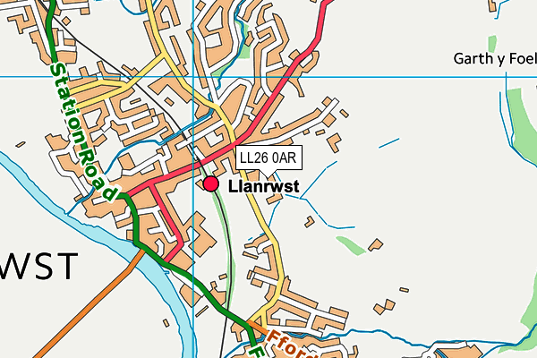 LL26 0AR map - OS VectorMap District (Ordnance Survey)