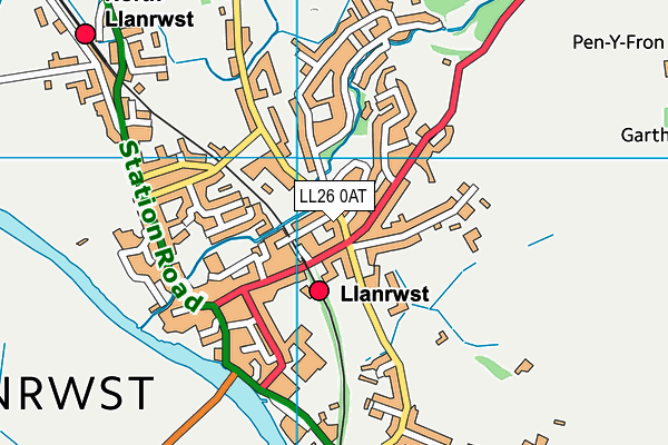 LL26 0AT map - OS VectorMap District (Ordnance Survey)